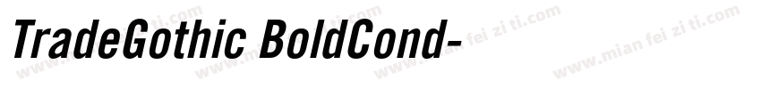 TradeGothic BoldCond字体转换
